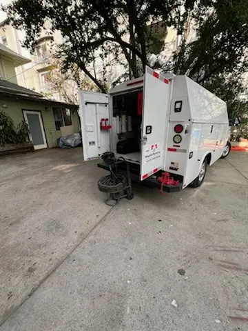Magnet Plumbing service vehicle on-site for Sewer Line Repair in Dolphin Cove